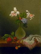 Martin Johnson Heade, A Vase of Corn Lilies and Heliotrope